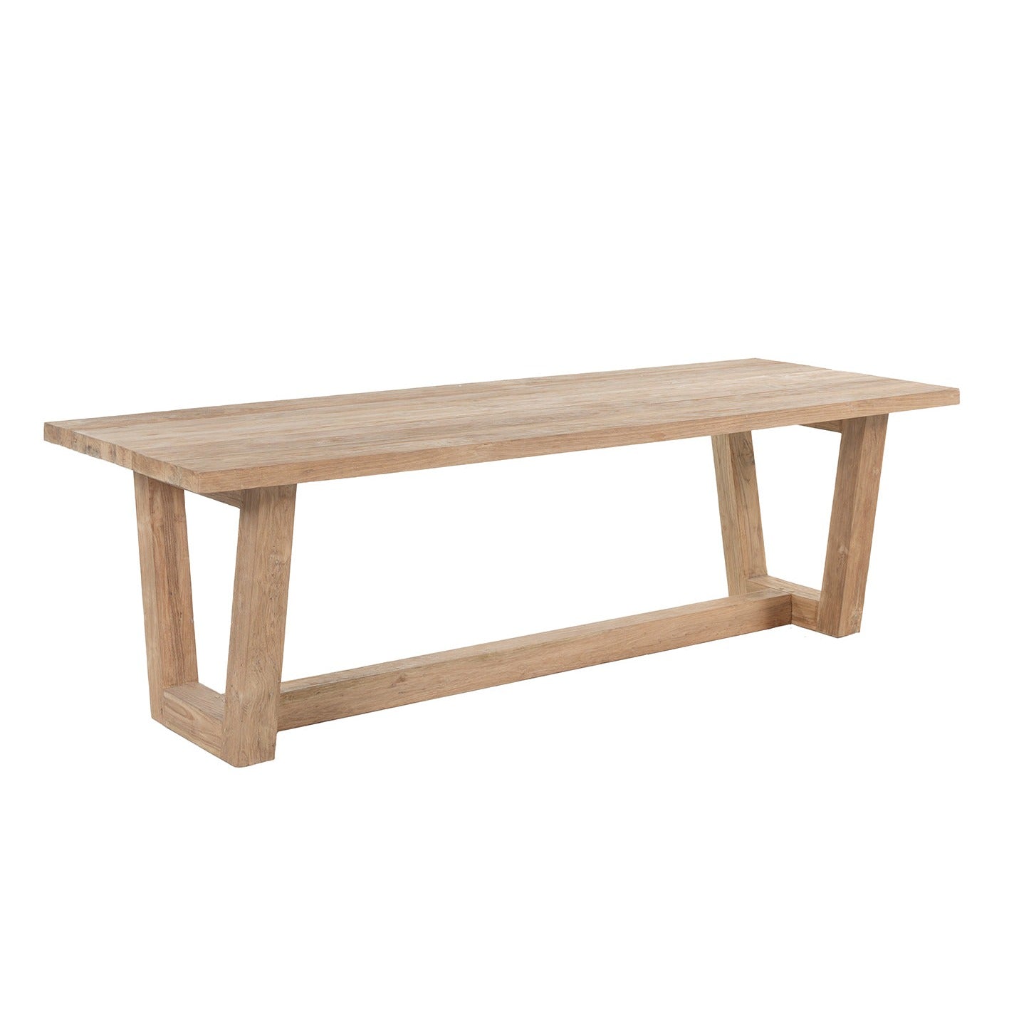 Table de jardin en teck recyclé - Design intemporel