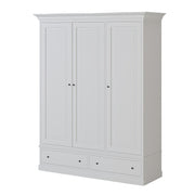 Armoire Blanche Chêne Massif 3 Portes | Chêne LIGNART