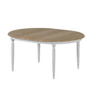 Table à manger Ovale Piètement Blanc Bois Clair | Chêne LIGNART