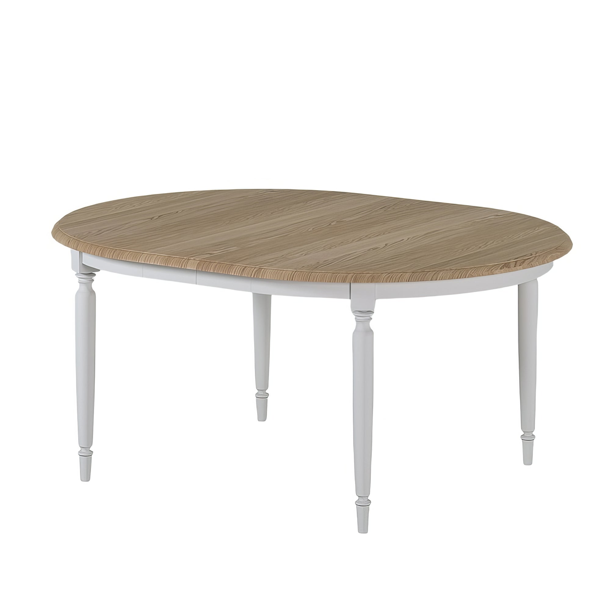 Table à manger Ovale Piètement Blanc Bois Clair | Chêne LIGNART