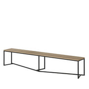 Grand Banc Design Chêne Massif Pieds Métal | Chêne LIGNART