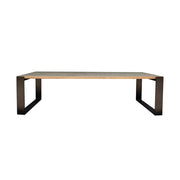 Table de jardin en teck recyclé - Style contemporain
