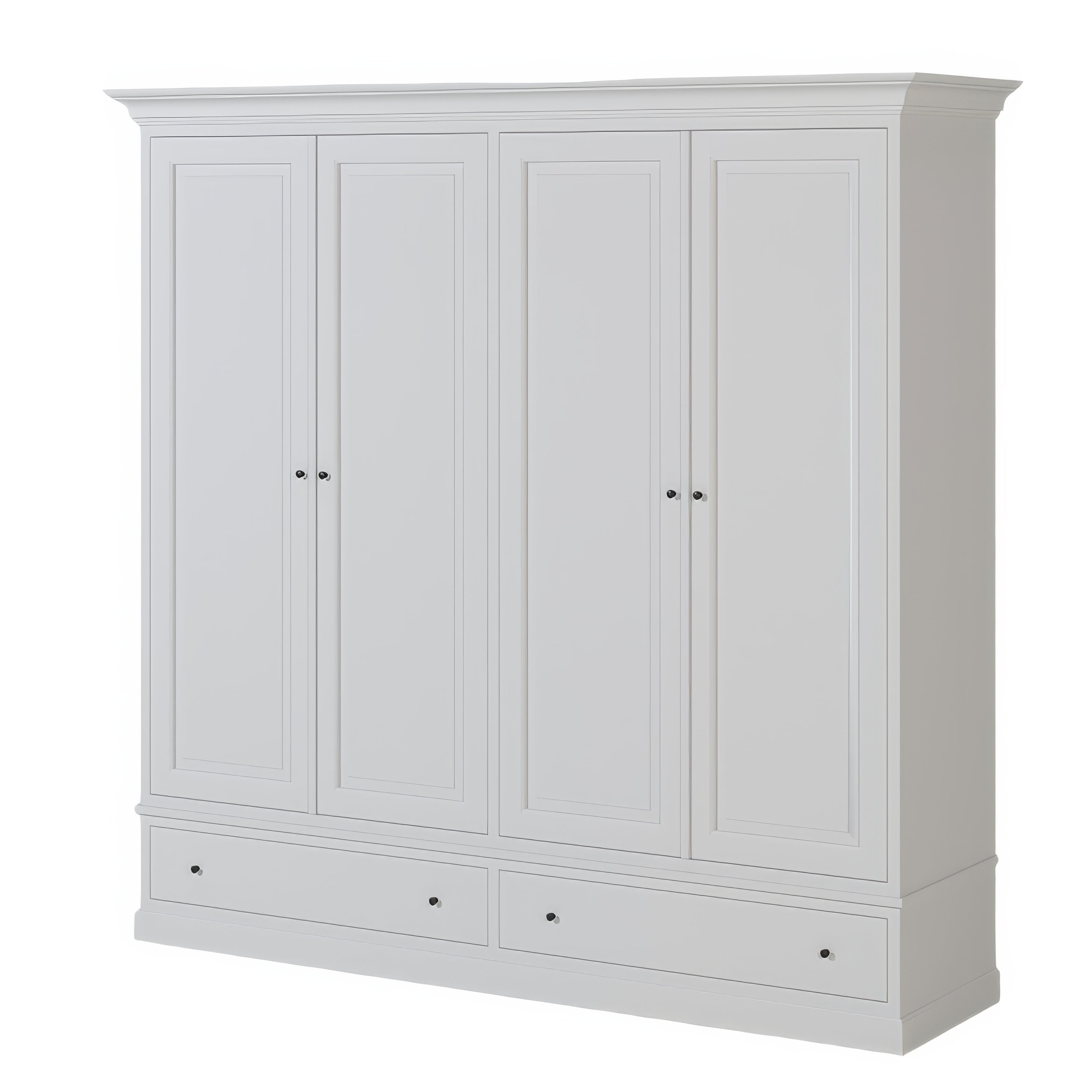 Armoire Chêne Massif Blanche Rangement Chambre | Chêne LIGNART