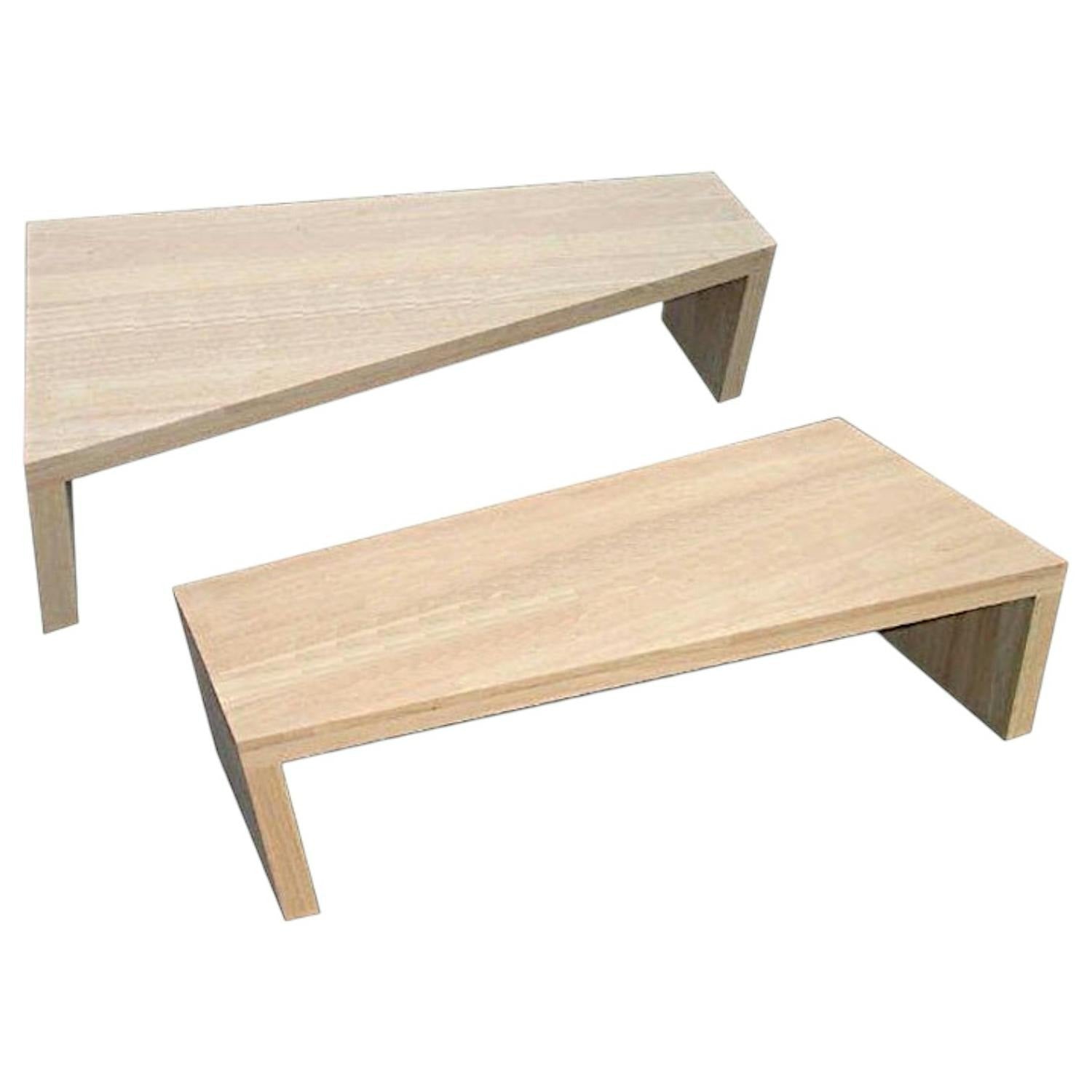 Bouts de canapé Asymétriques en Bois Massif 99x48x27cm | LIGNART