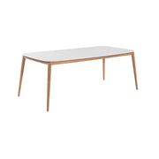 Table de jardin en duranite et teck - Style contemporain