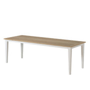 Table Salle à Manger Rectangulaire Chêne Clair Blanc 8-10 Places | Chêne LIGNART