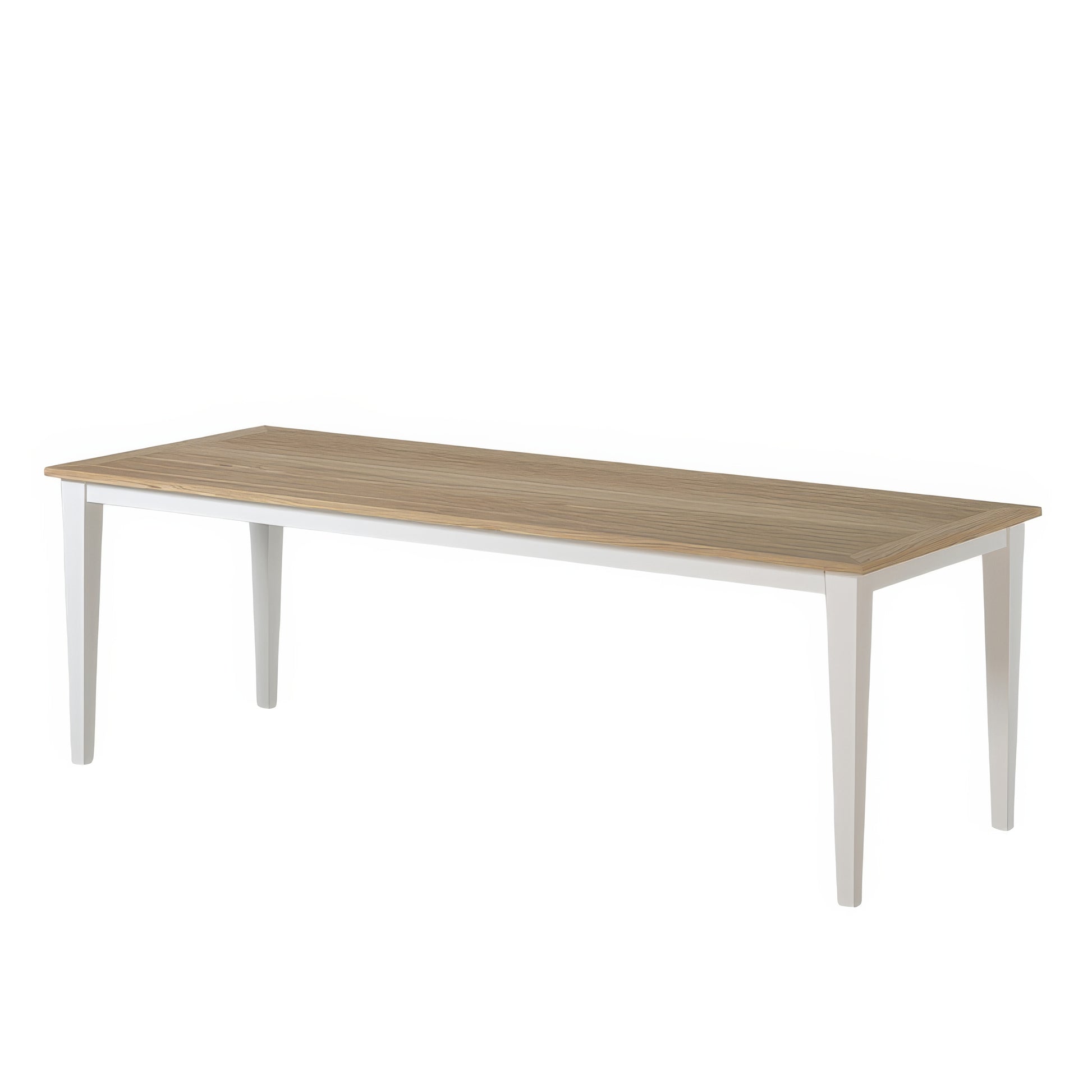 Table Salle à Manger Rectangulaire Chêne Clair Blanc 8-10 Places | Chêne LIGNART