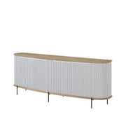 Grand Buffet Chêne Clair Portes Cannelées | Chêne LIGNART