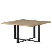 Table Carrée Chêne et Métal Noir | Chêne LIGNART