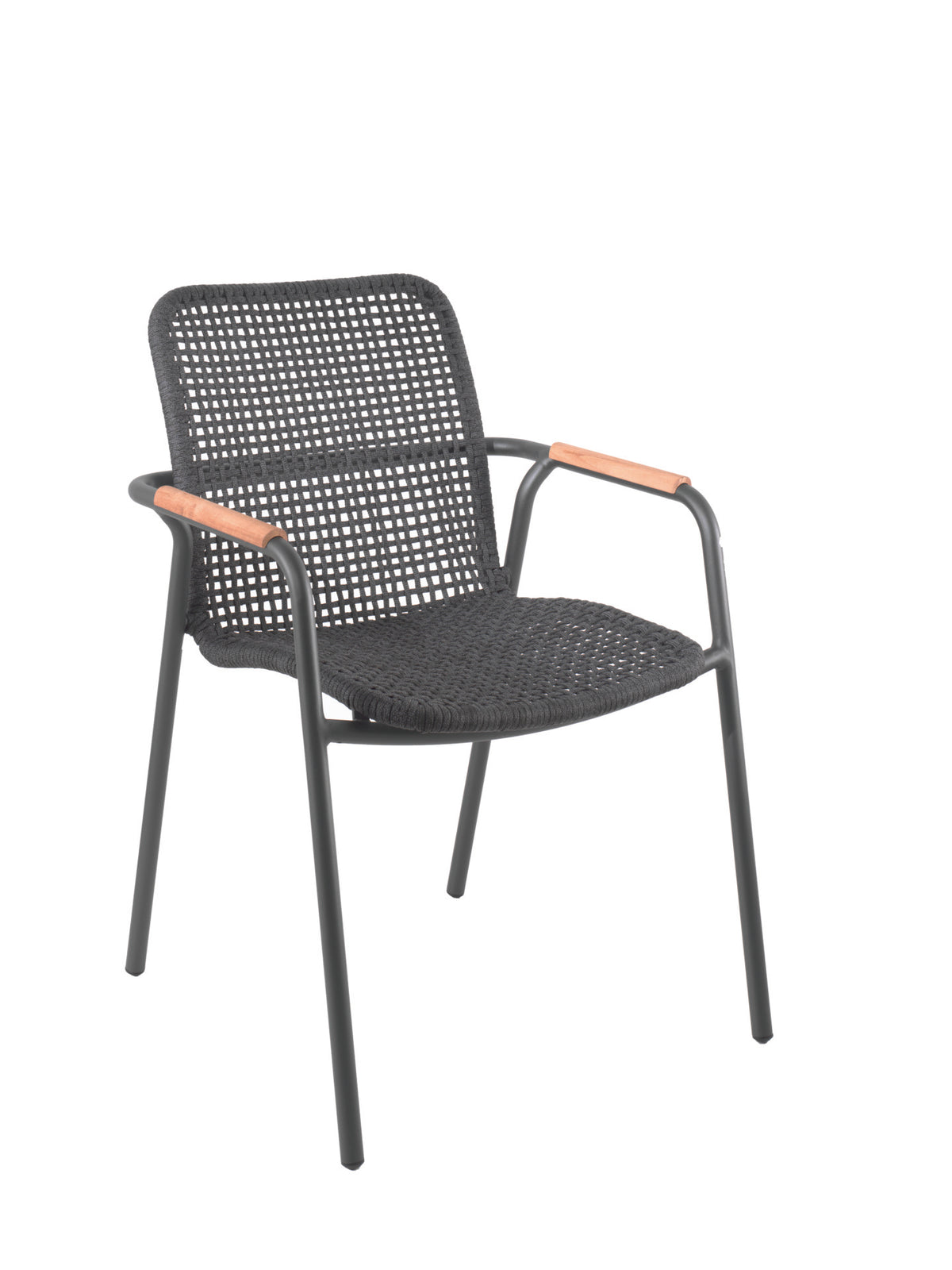 Chaise élégante avec accoudoirs en teck - Style lignart