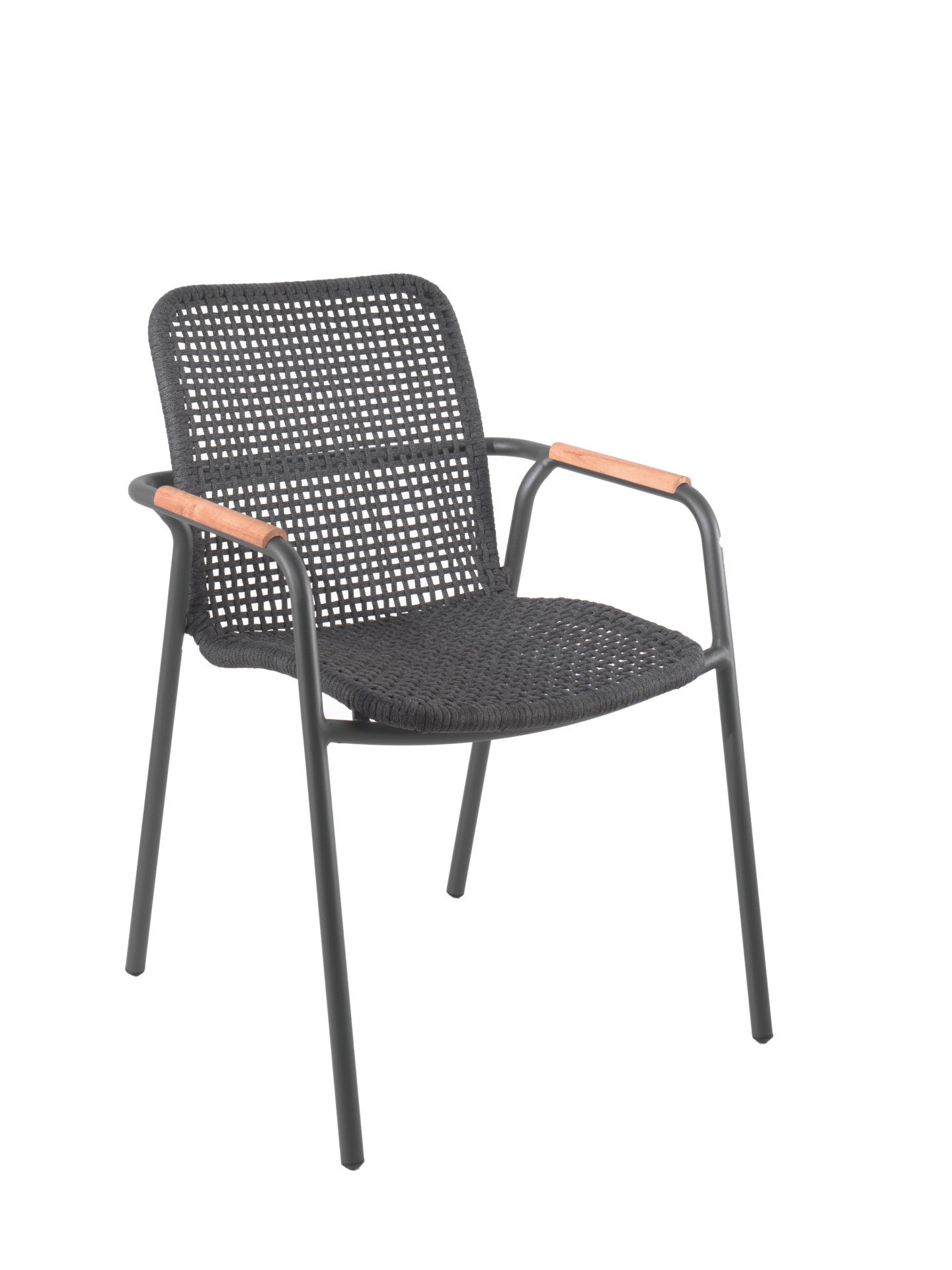 Chaise élégante avec accoudoirs en teck - Style lignart