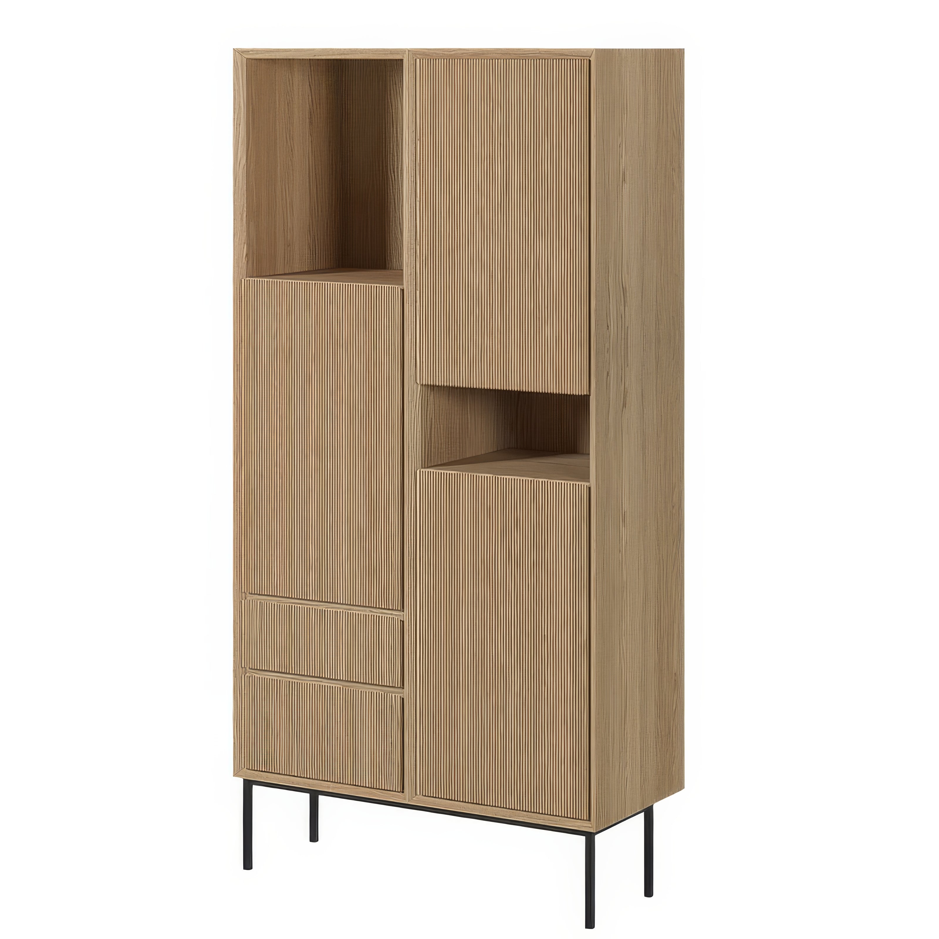 Armoire Haute Chêne Massif Rangement Portes | Chêne LIGNART