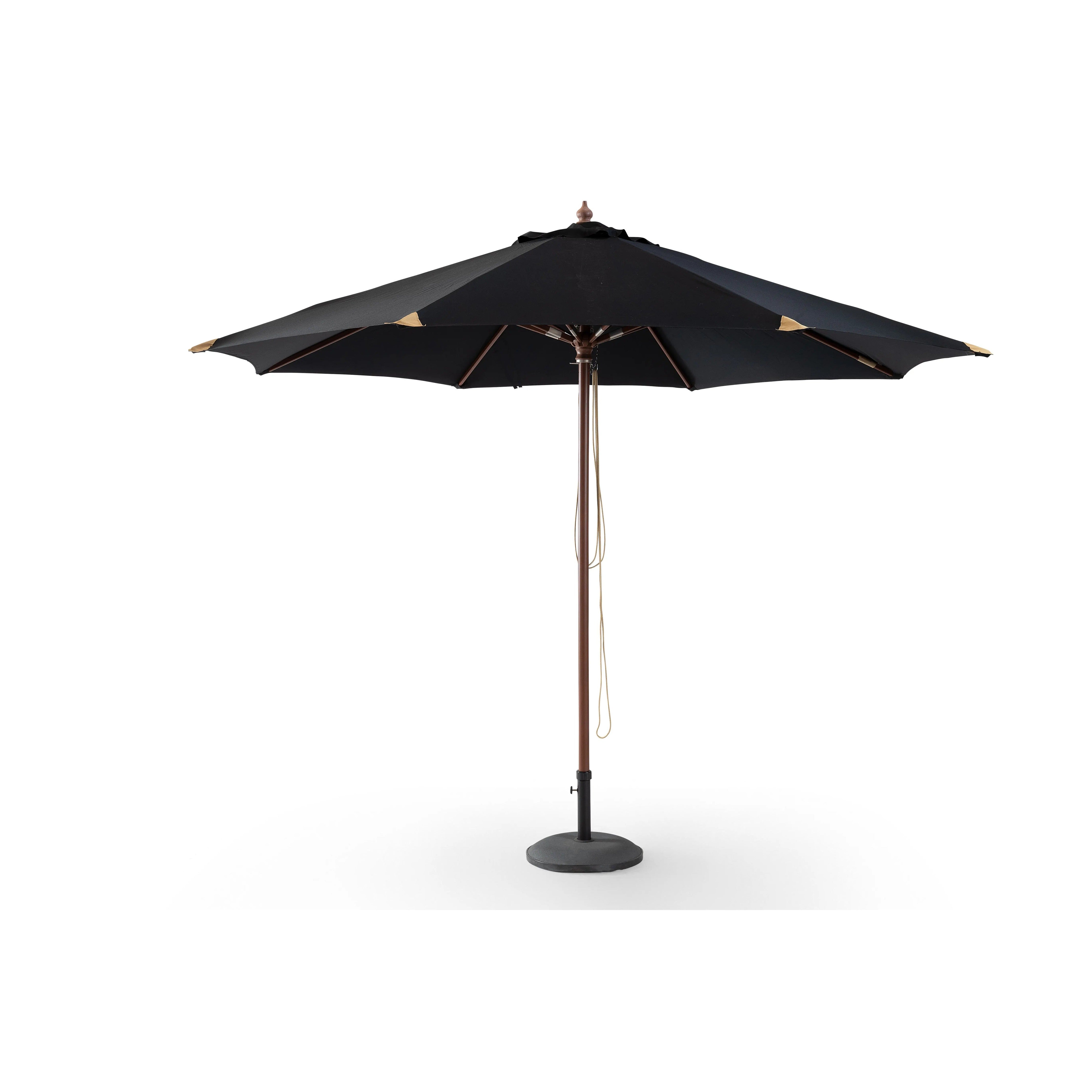 Parasol rond en bois noir - Style lignart