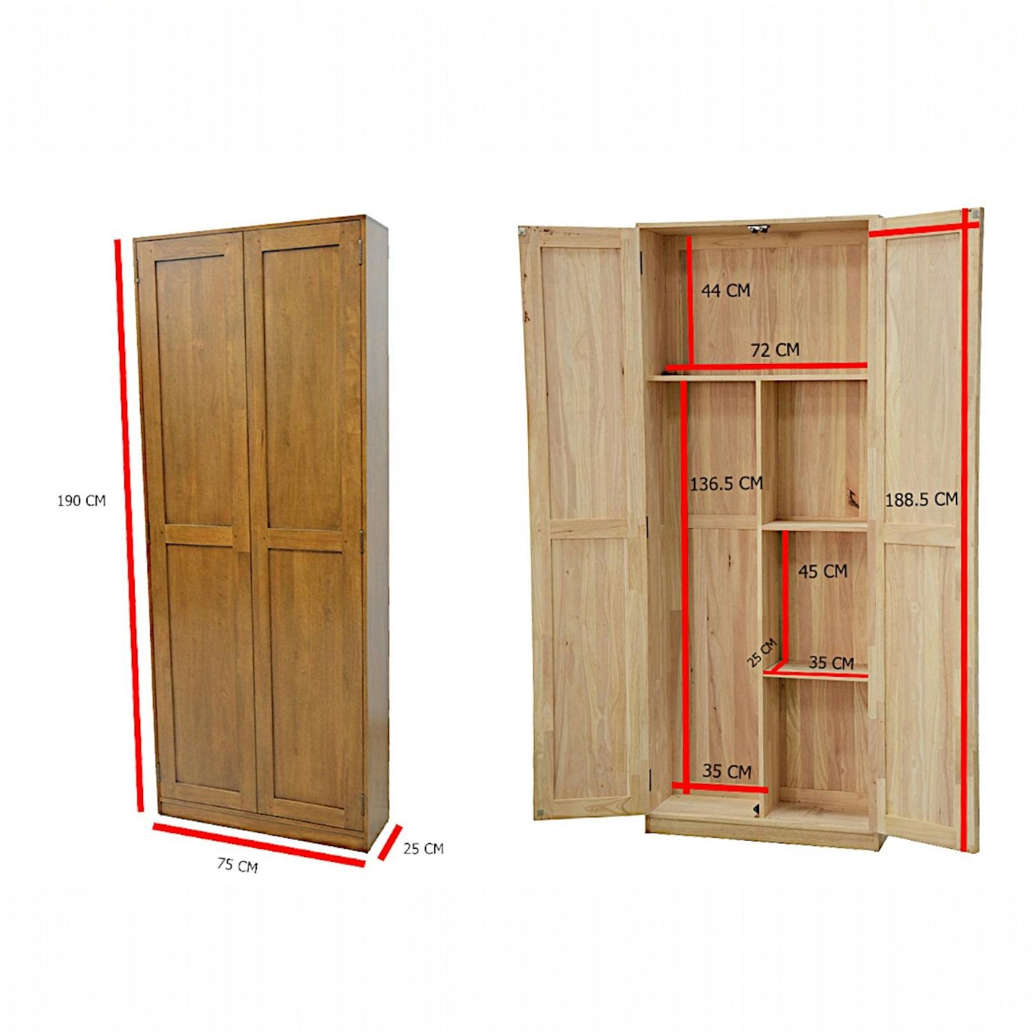 Armoire en hévéa - Style traditionnel