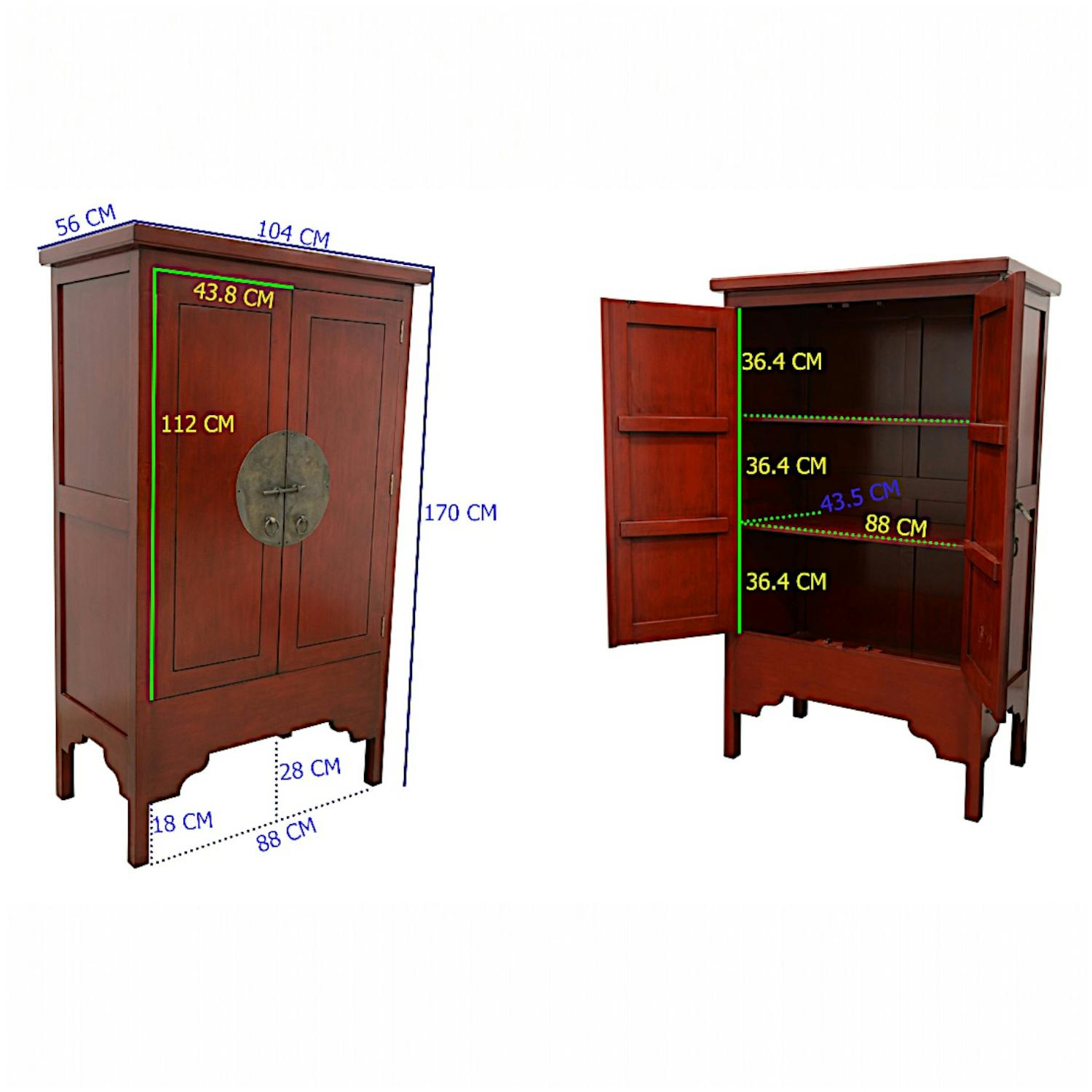 Armoire en hévéa - Style exotique