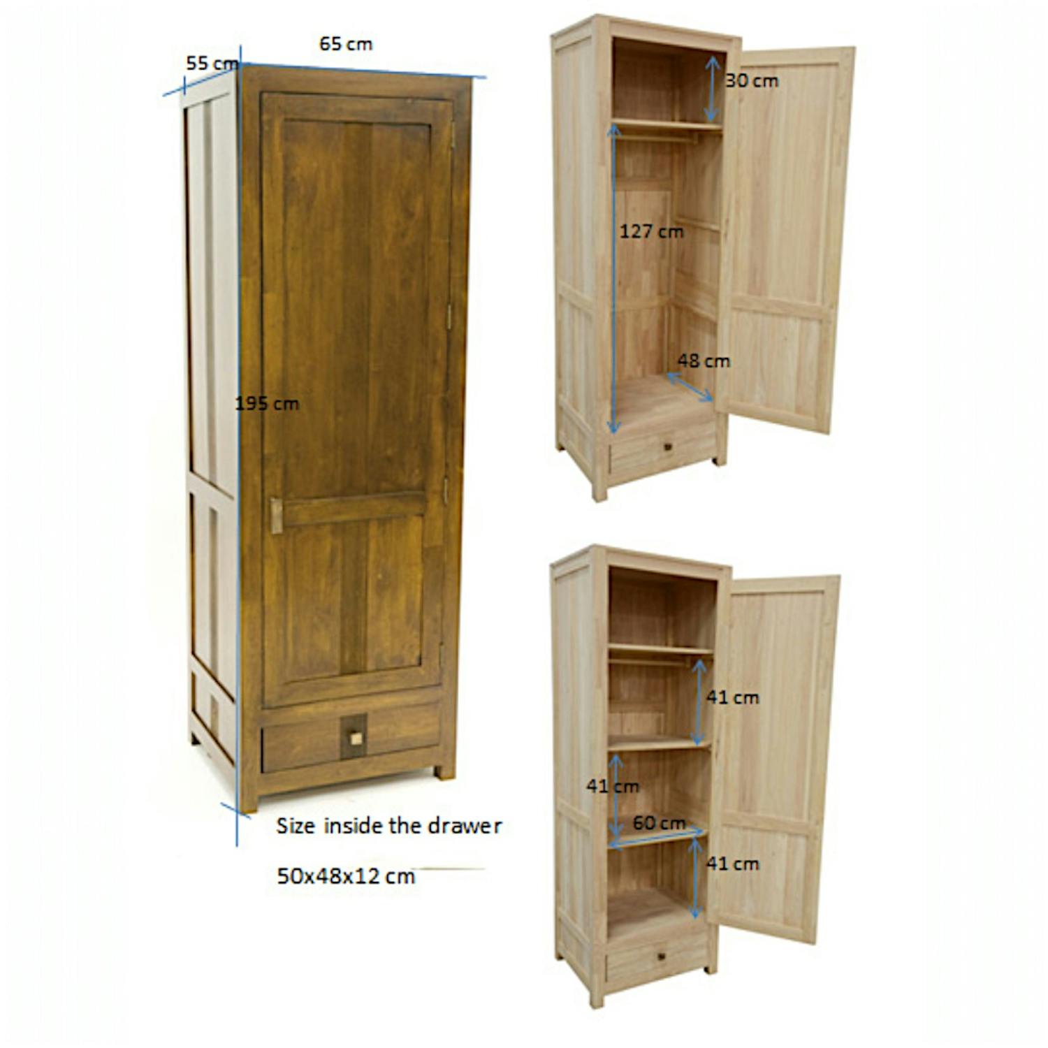 Hévéa Armoire en Hévéa - Style contemporain