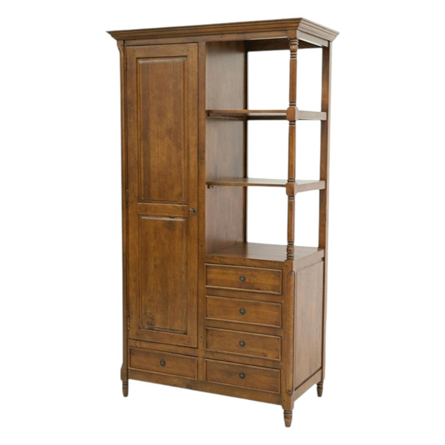 Armoire Hévéa Traditionnelle en bois massif - Style classique