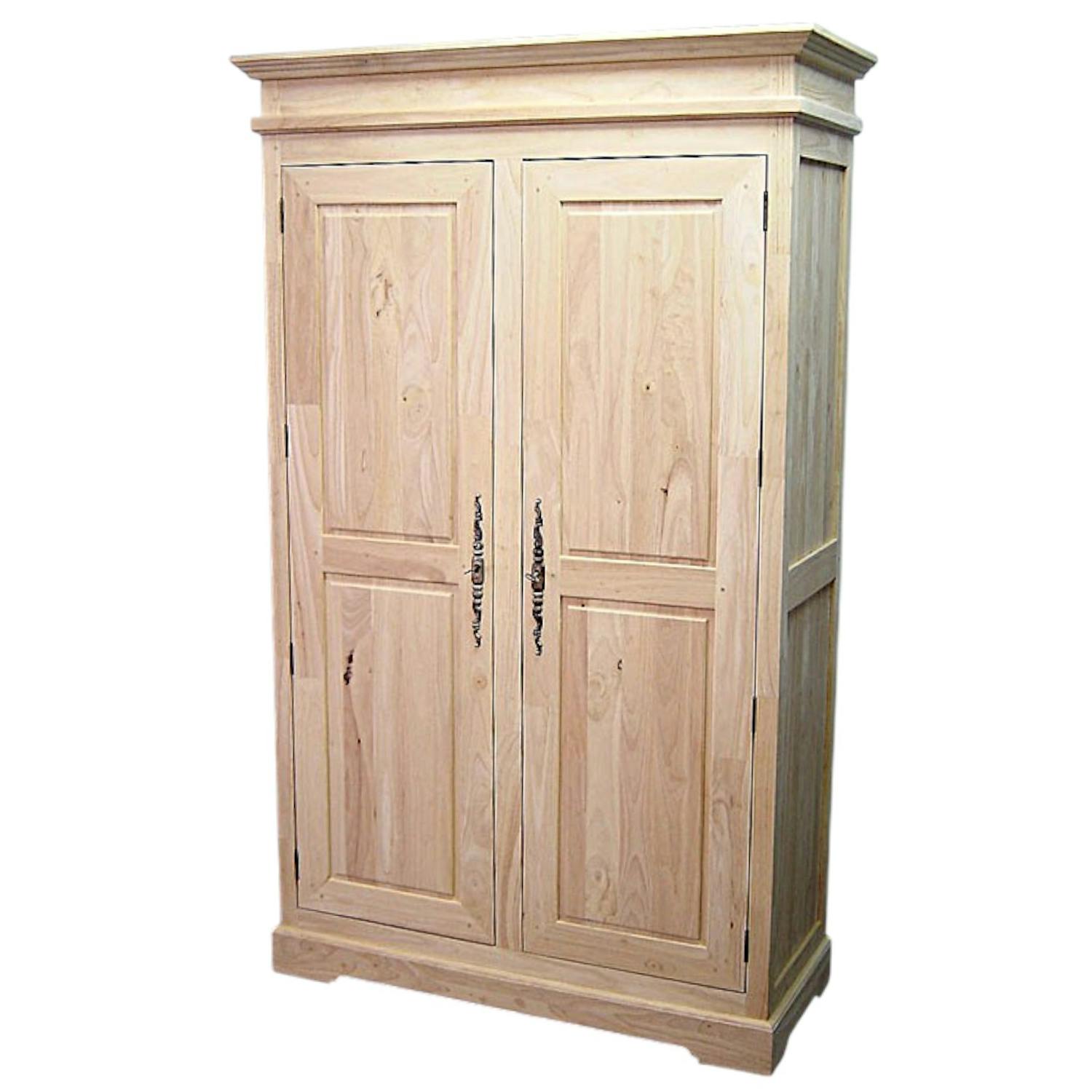 Armoire en hévéa massif - Style traditionnel