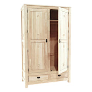 Armoire en hévéa finition blanche - Design exotique