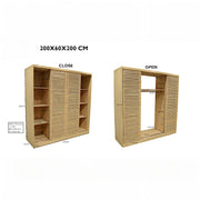 Armoire en hévéa massif - Style contemporain