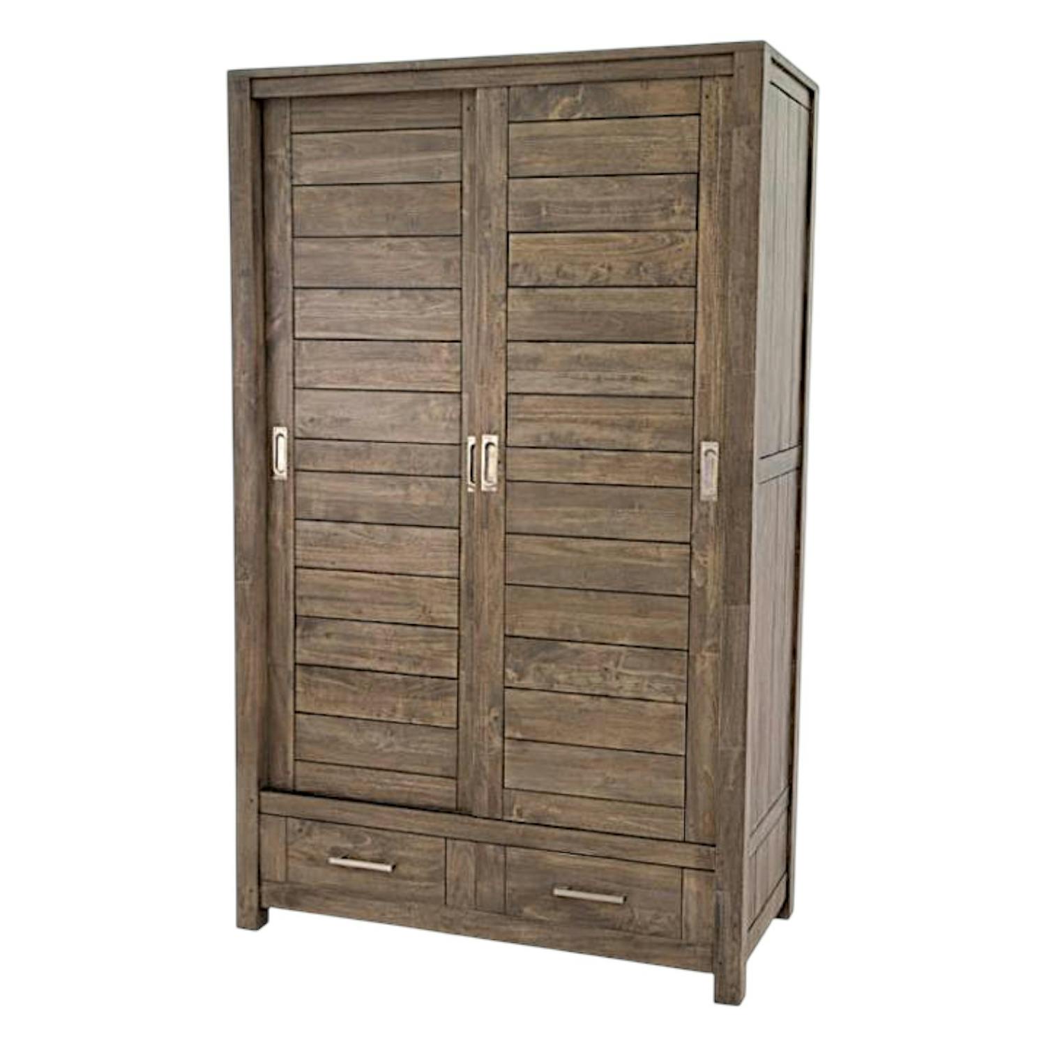 Armoire en hévéa - Style épuré blanc