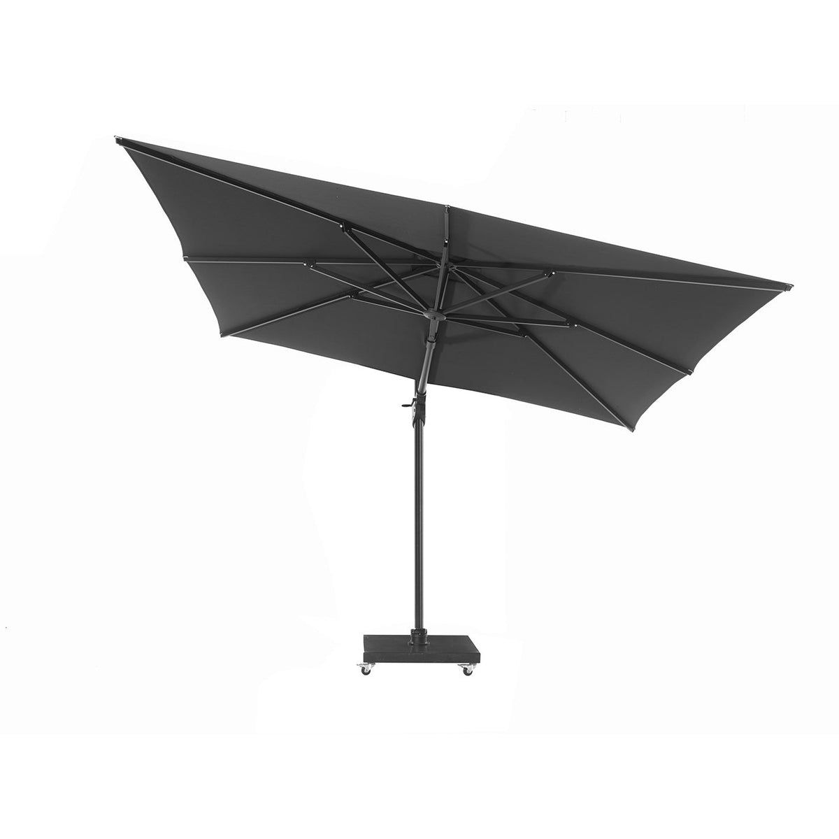 Parasol élégant noir pour jardin - Style lignart