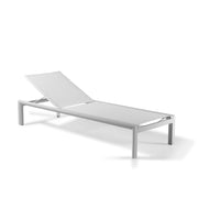 Chaise longue Vittorio en aluminium blanc | LIGNART