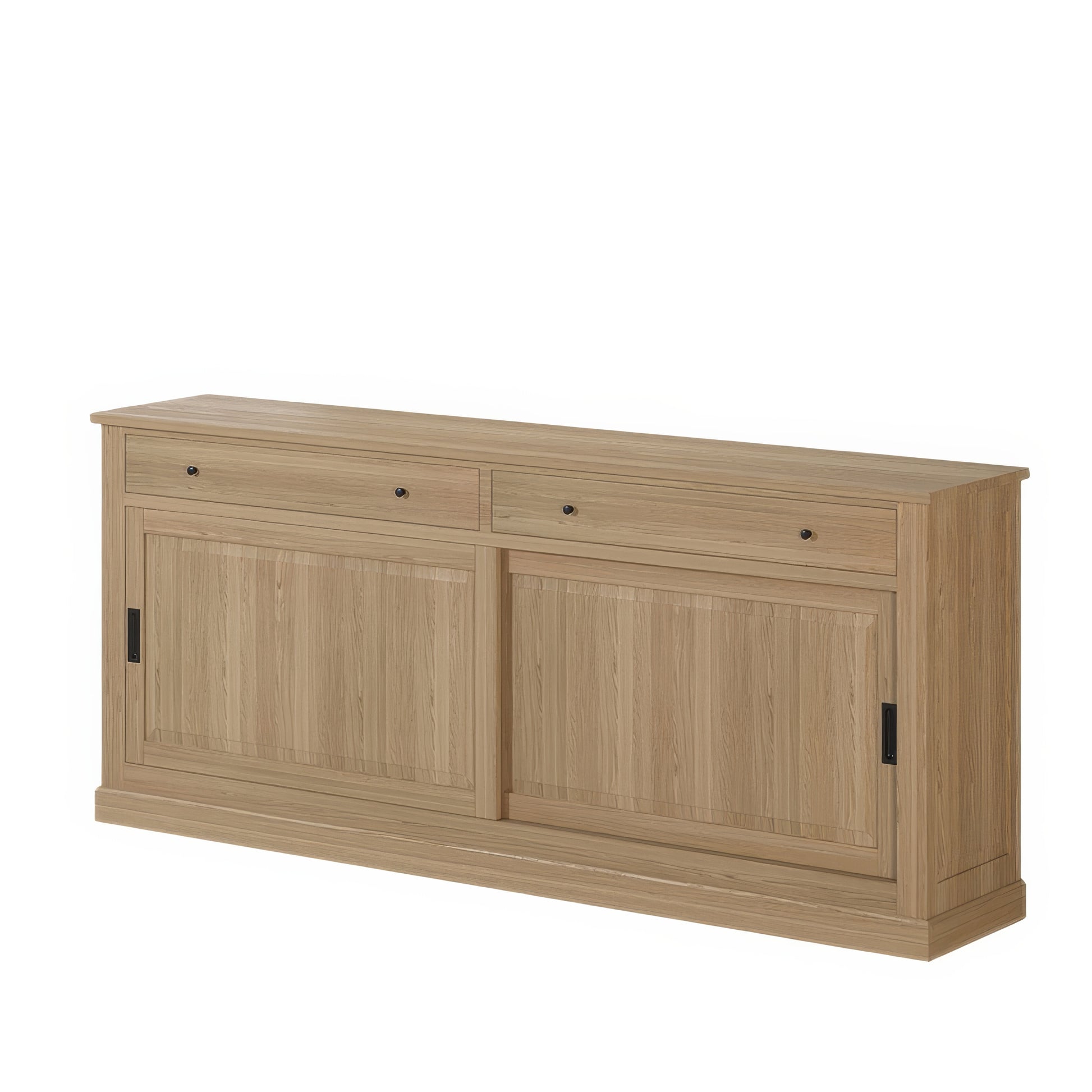 Grand buffet chêne massif portes coulissantes | Chêne LIGNART