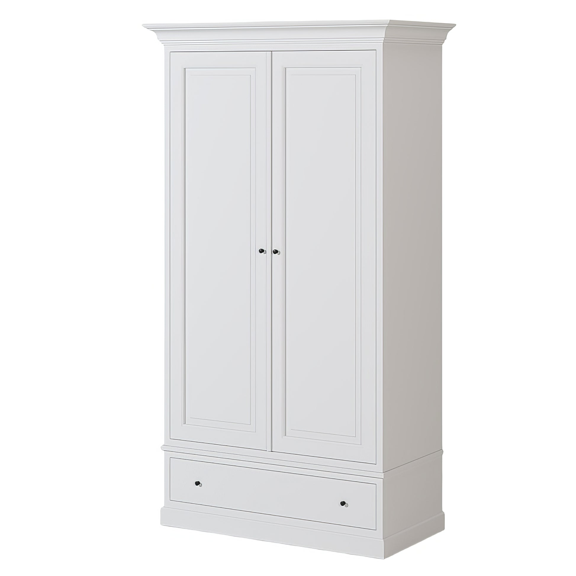 Armoire Blanche Rangement Chambre Portes | Chêne LIGNART