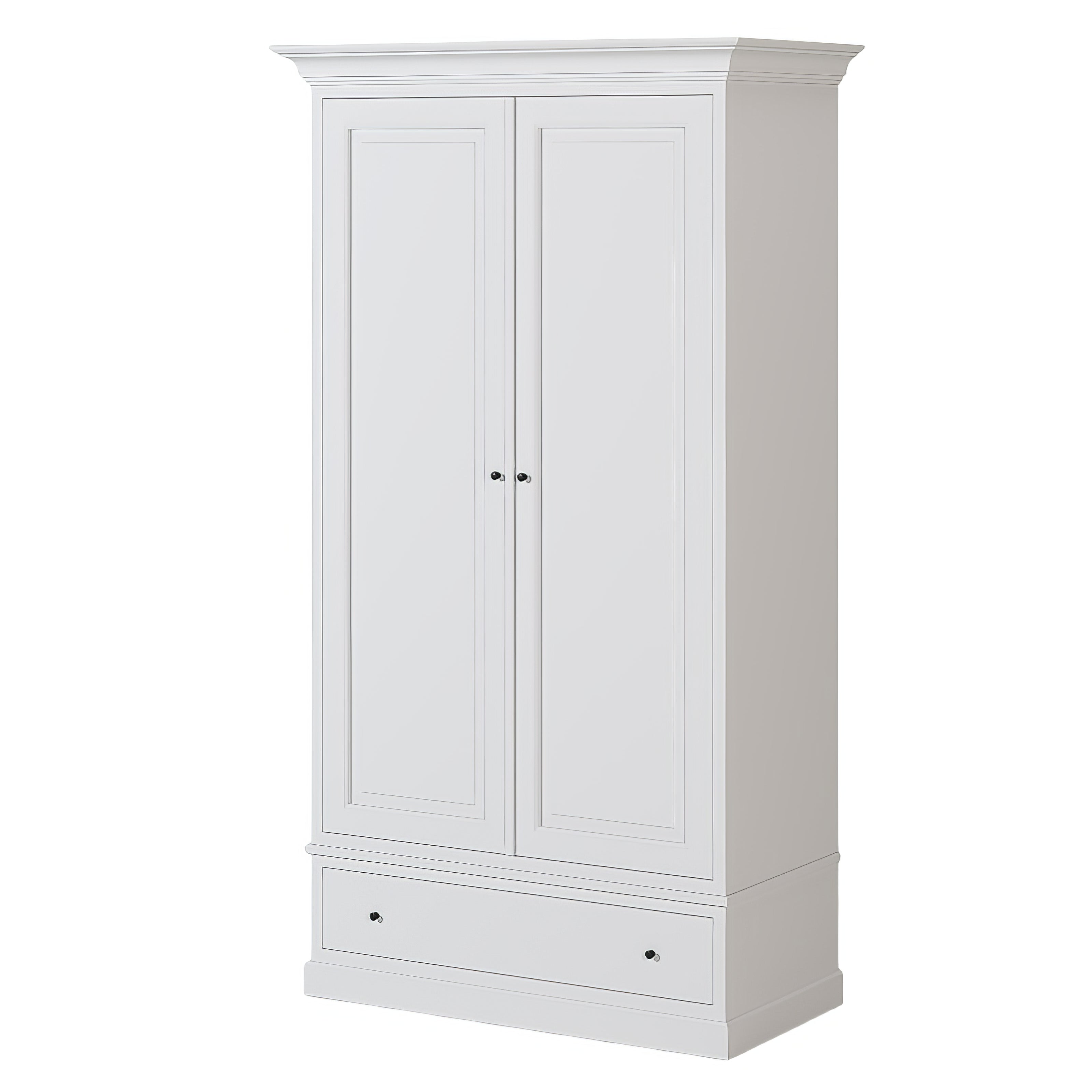 Armoire Blanche Rangement Chambre Portes | Chêne LIGNART