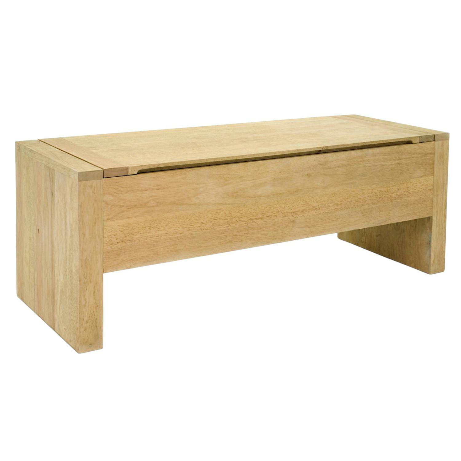 Banc coffre en bois massif - Style moderne