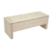 Banc coffre en hévéa - Style contemporain