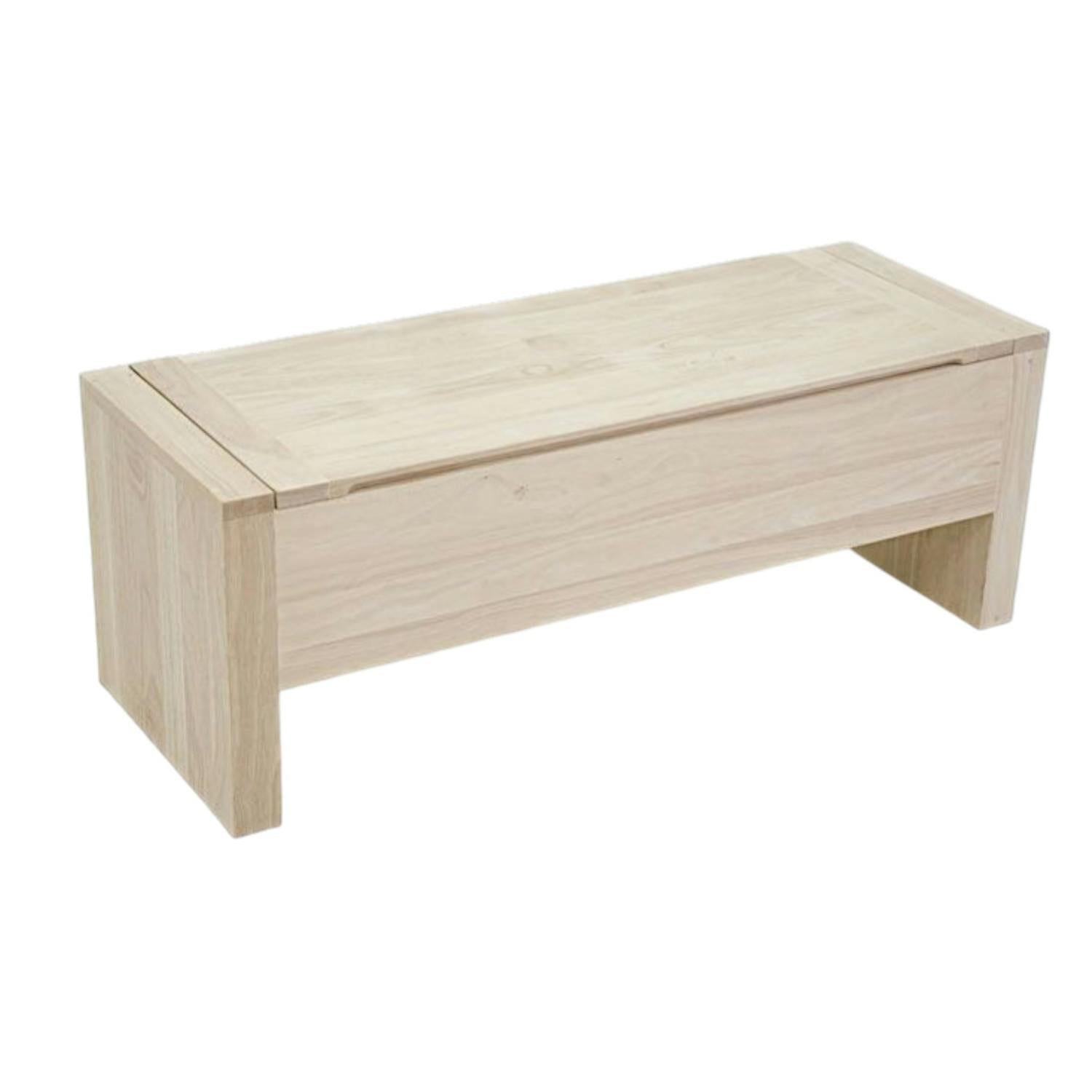 Banc coffre hévéa 118cm HELENA