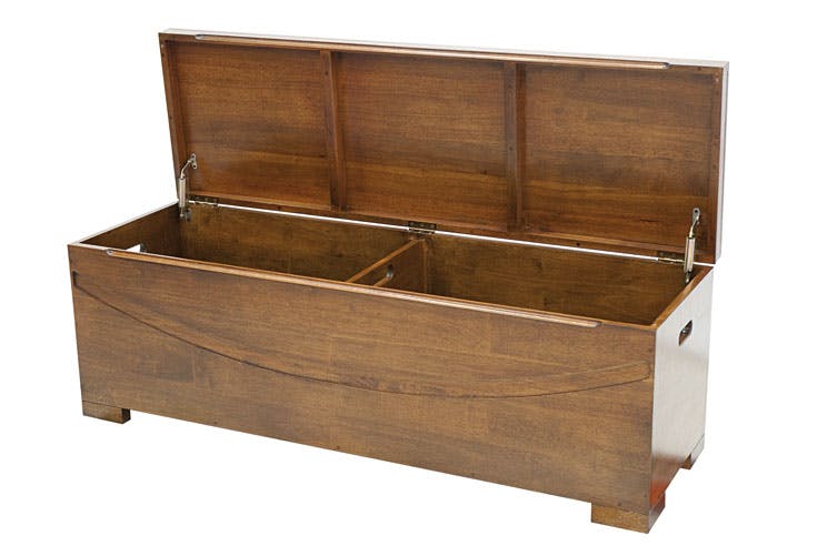 Banc coffre en bois massif - Style moderne