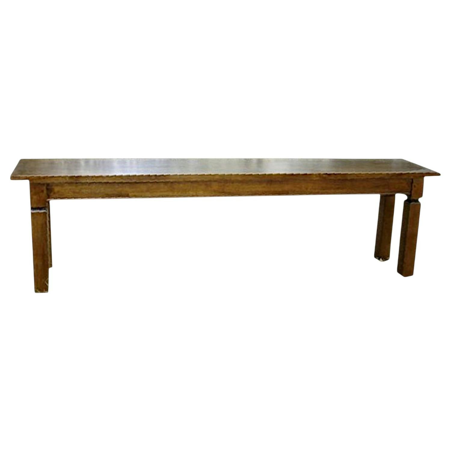 Banc en hévéa - Style colonial