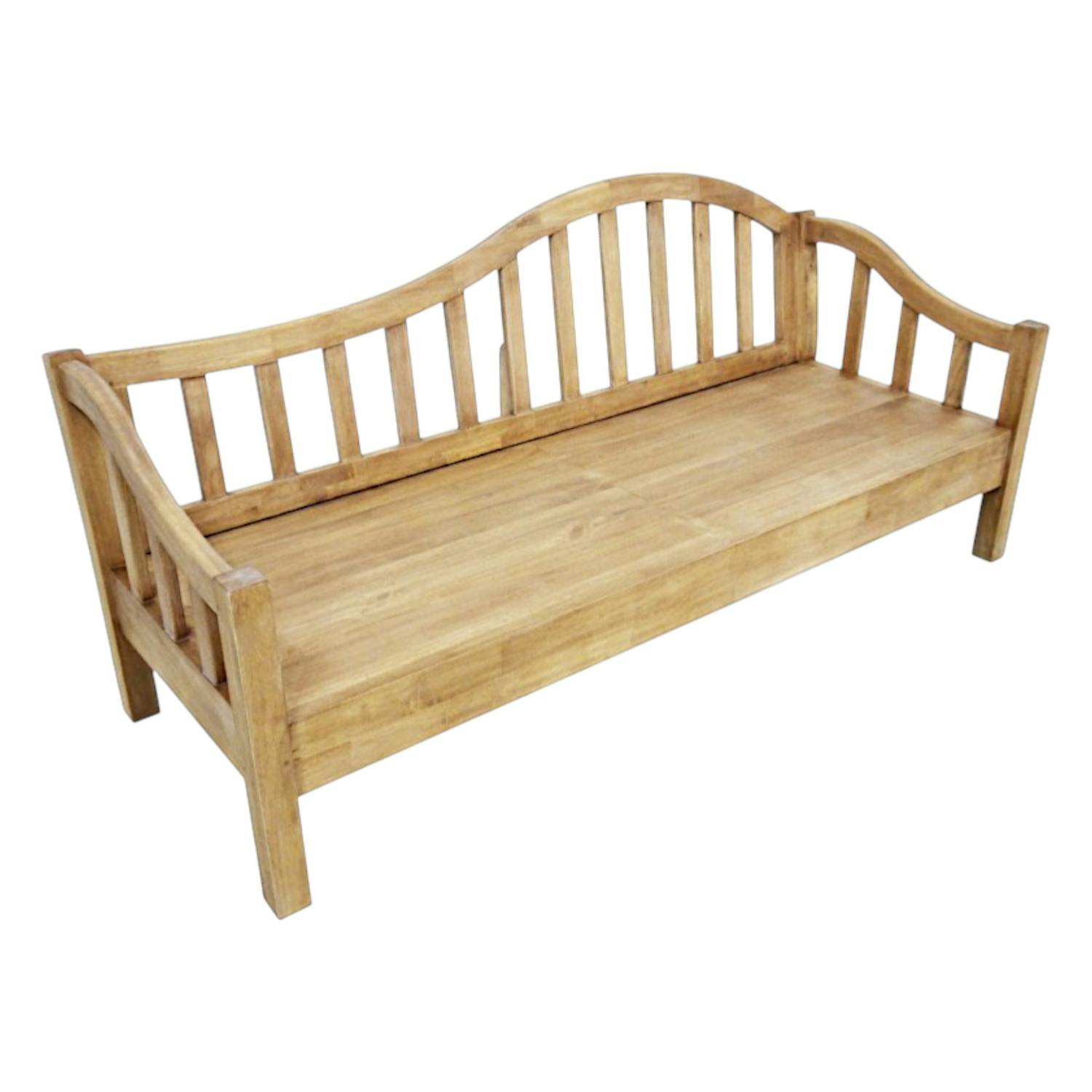 Banc vague hévéa 186x80x90cm TRADITION