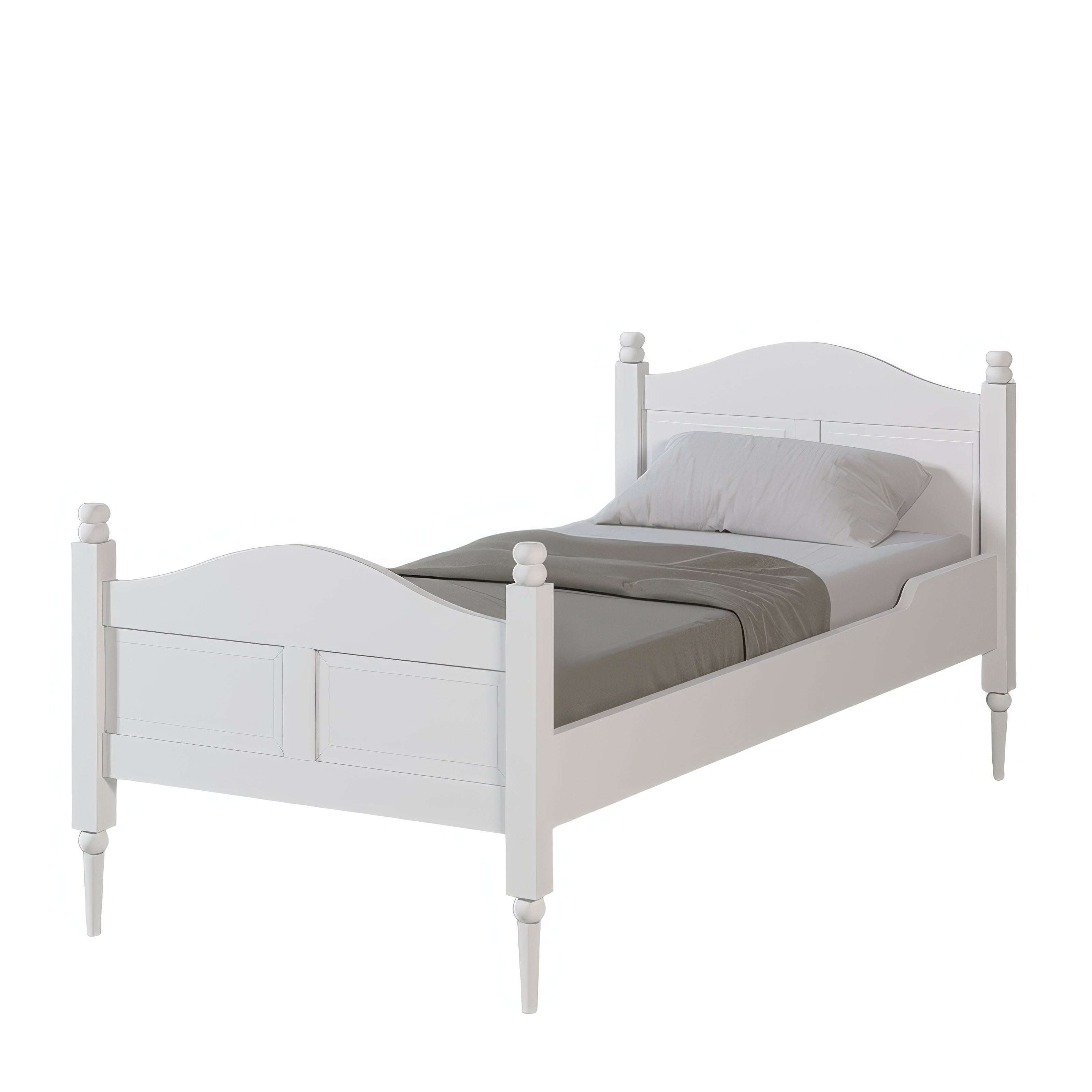 Lit Design Épuré Blanc | Chêne LIGNART