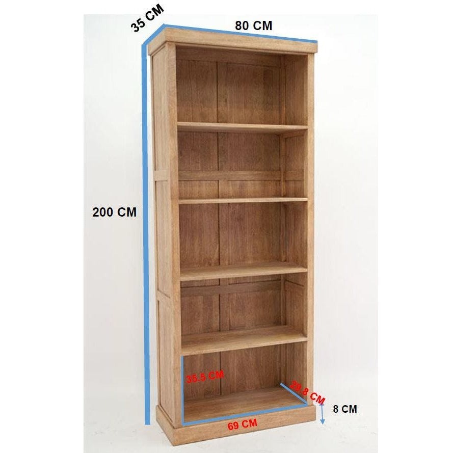 Bibliothèque Étagère Traditionnelle en Bois Massif | LIGNART