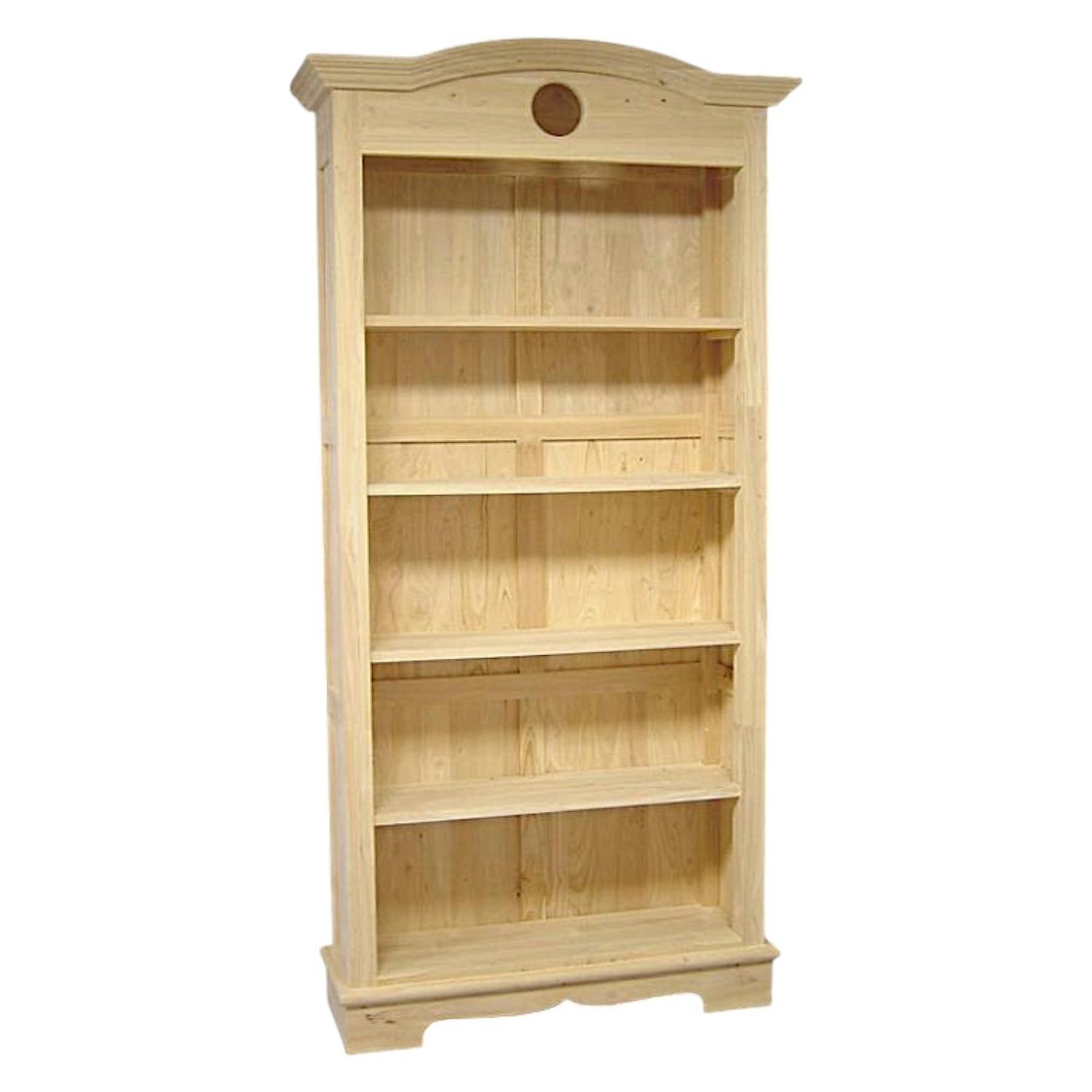 Bibliothèque 5 étages hévéa 113x37x226cm TRADITION