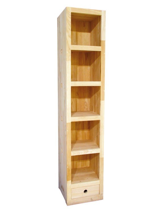 Bibliothèque colonne hévéa H196cm TESSA