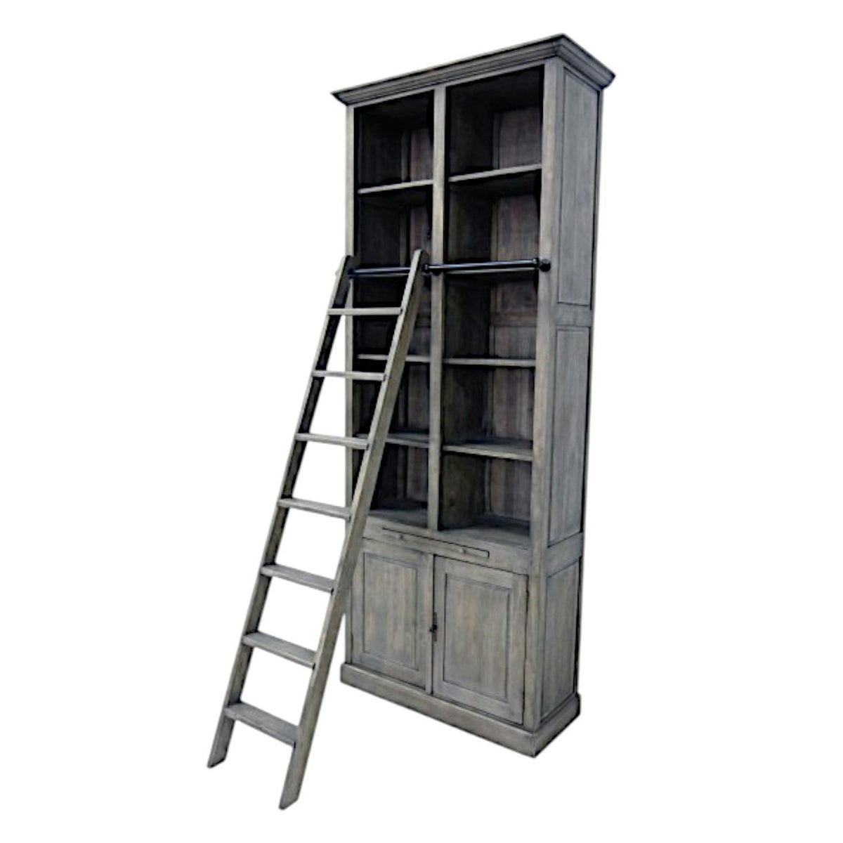 Bibliothèque échelle exotique hévéa 100x240cm TRADITION