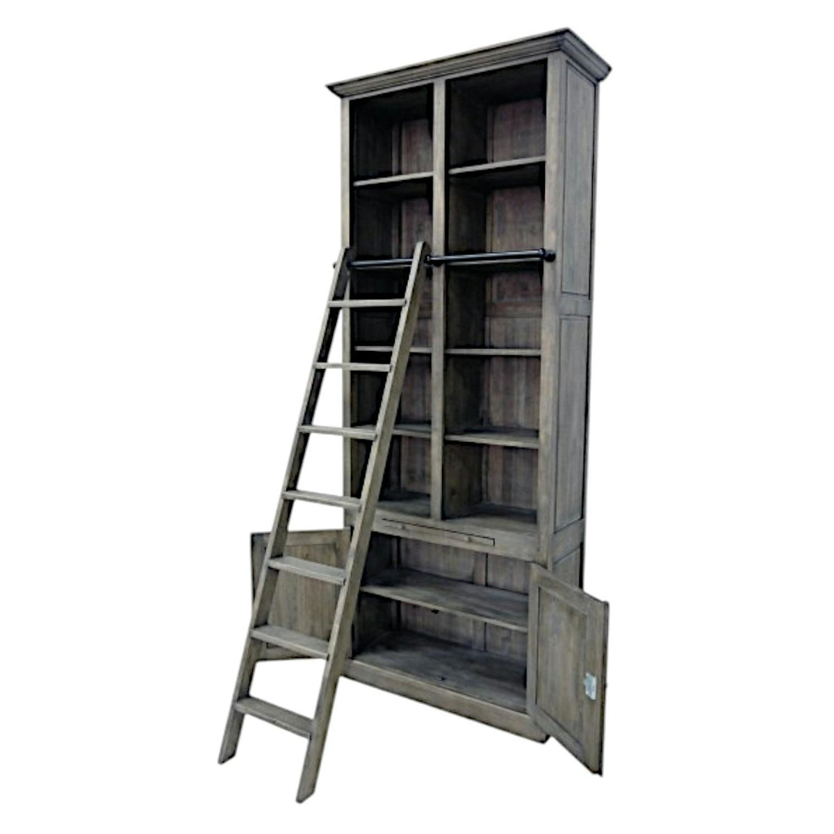 Bibliothèque échelle exotique hévéa 100x240cm TRADITION