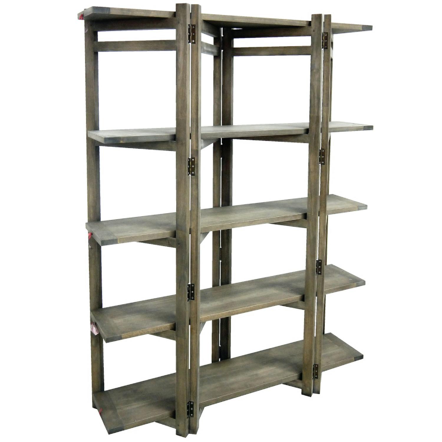 Bibliothèque Etagère Hévéa 5 plateaux 125x37x170cm MAORI