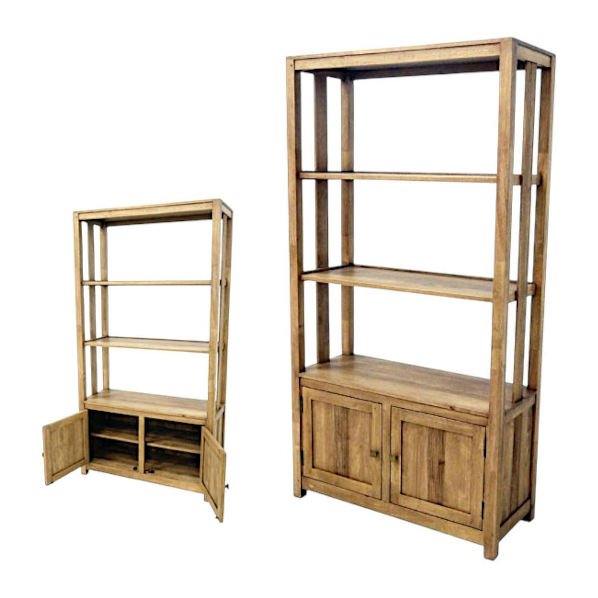 Bibliothèque exotique bois hévéa 100x190cm GALA