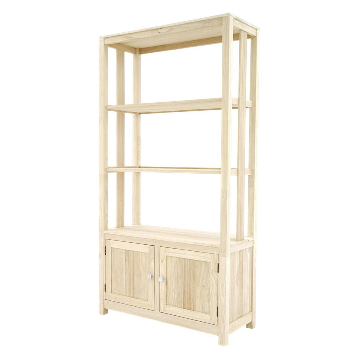 Bibliothèque exotique bois hévéa 100x190cm GALA