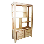 Bibliothèque Hévéa 2 portes, 6 niches 110x40x190cm OLGA