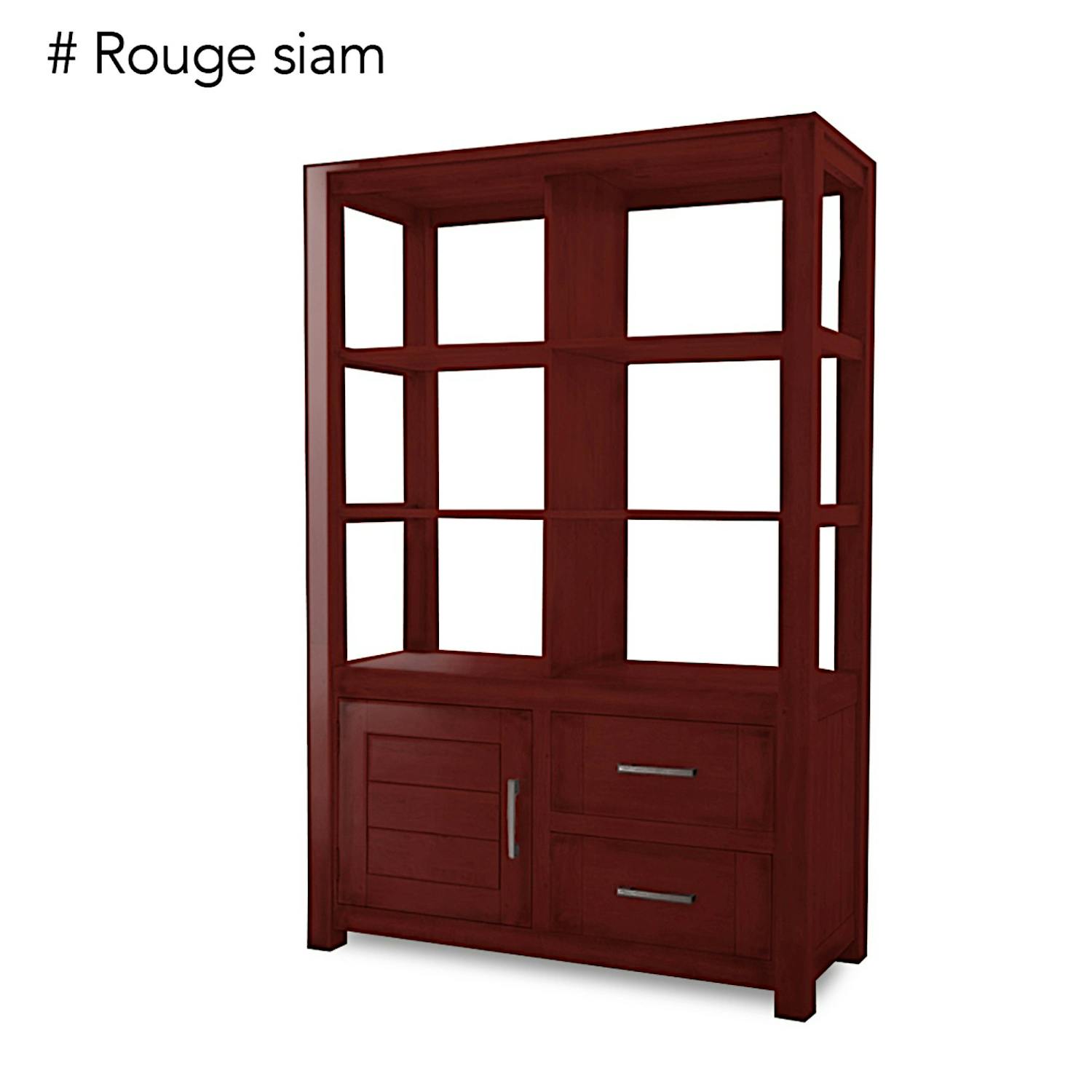 Bibliothèque moderne bois hévéa 110x165cm ATTAN