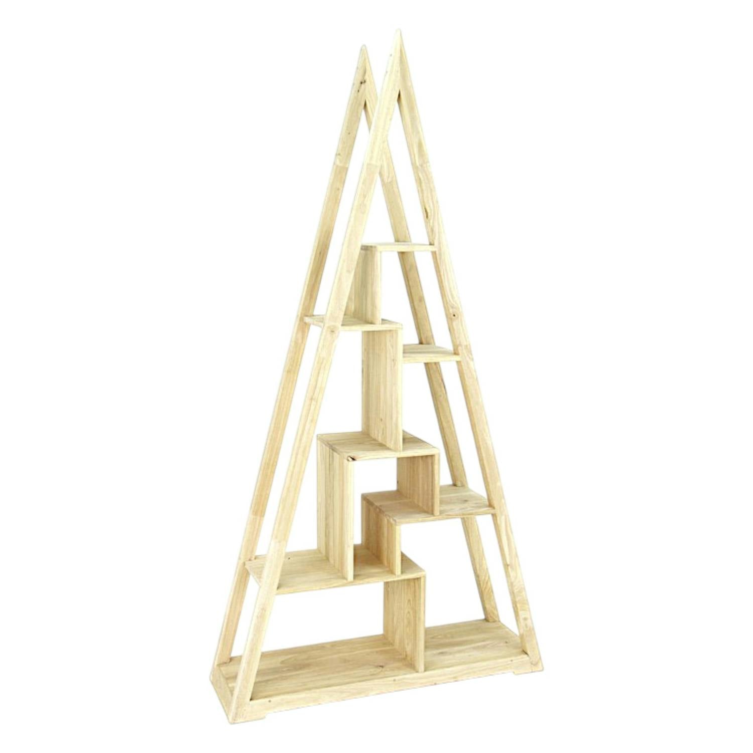 Bibliothèque pyramide originale hévéa 100x190cm MAORI