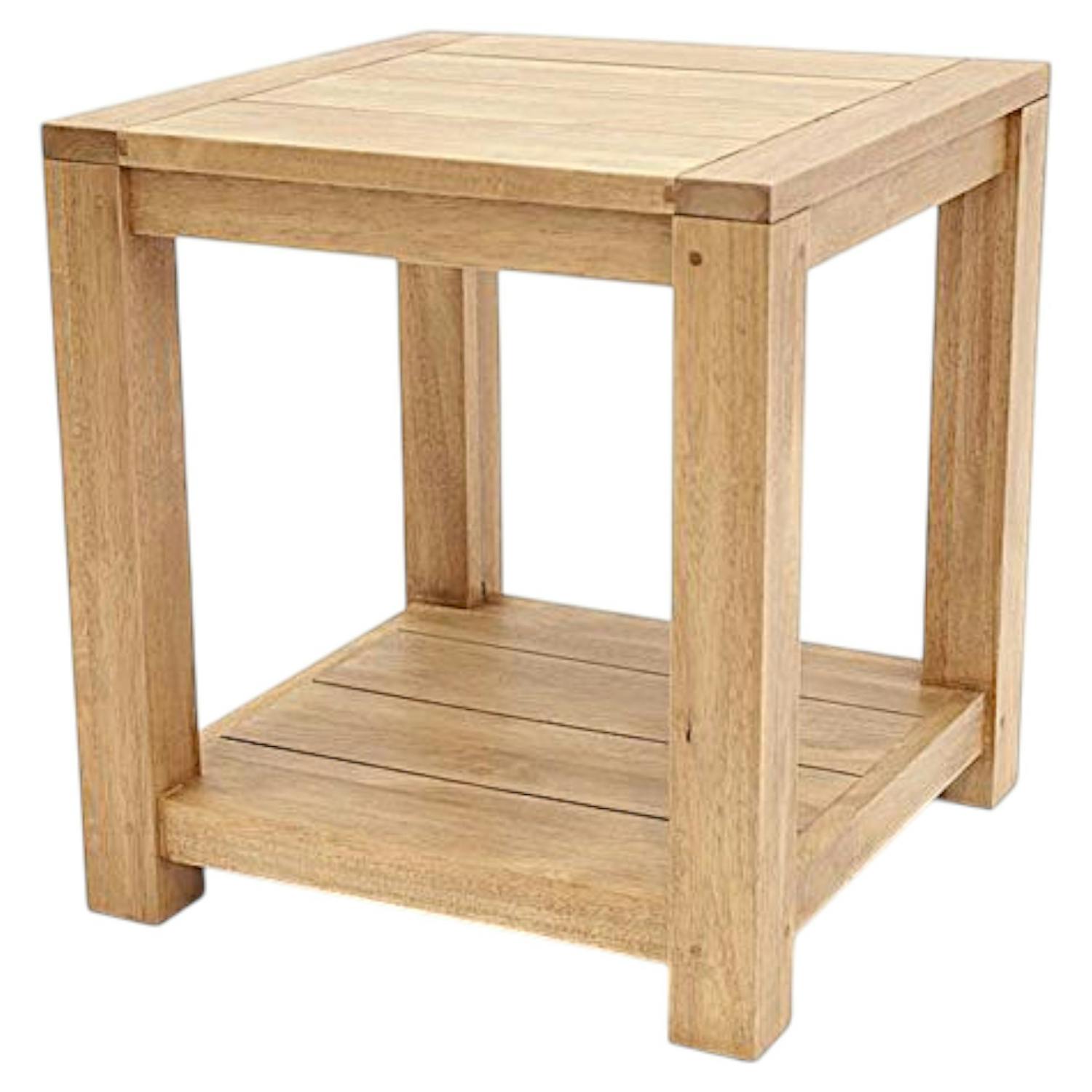 Bout de canapé bois hévéa 50x55cm ATTAN
