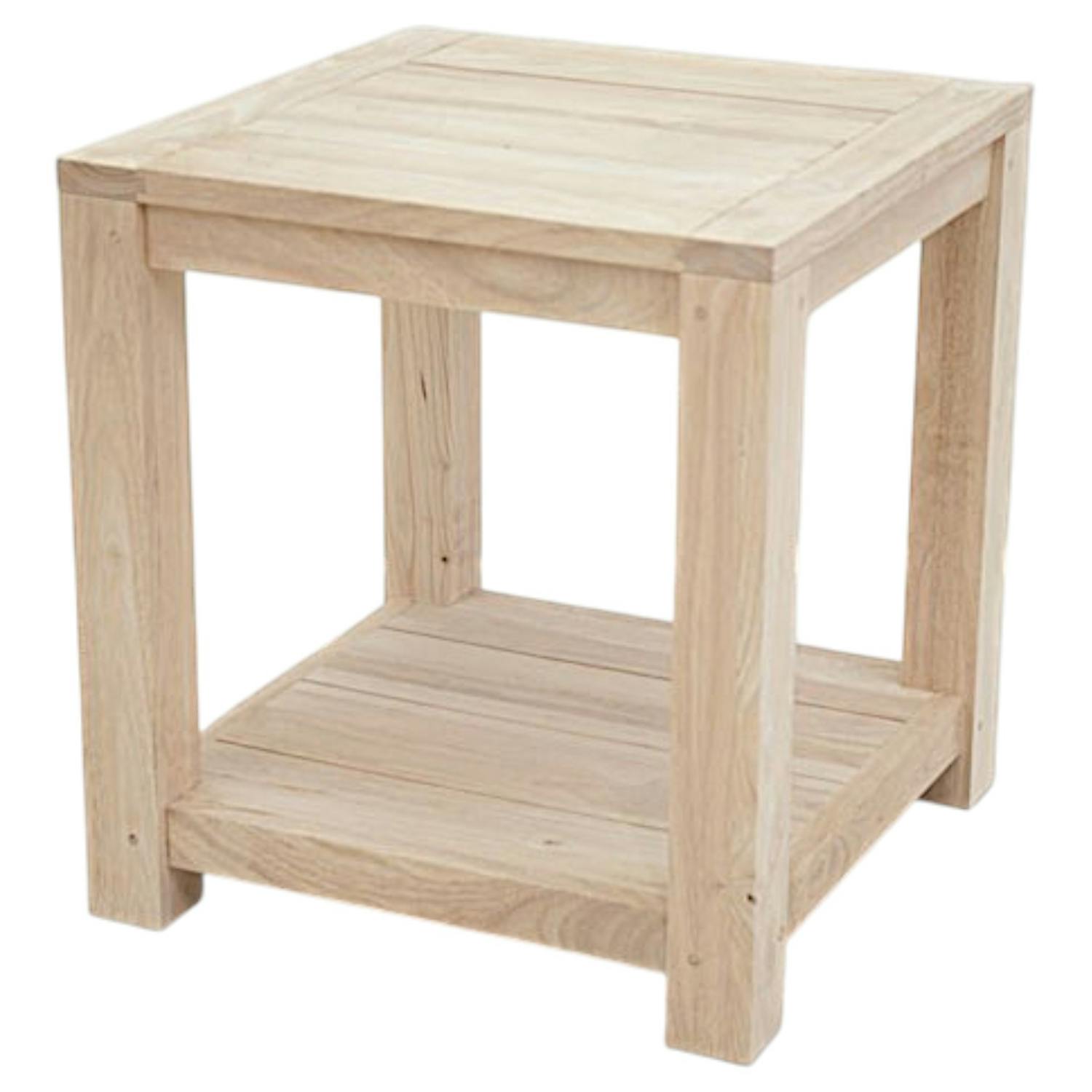 Bout de canapé bois hévéa 50x55cm ATTAN